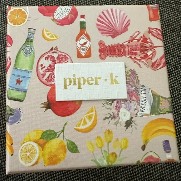 Piper K Red Floral Earrings TikTok famous new with box - Picture 8 of 8